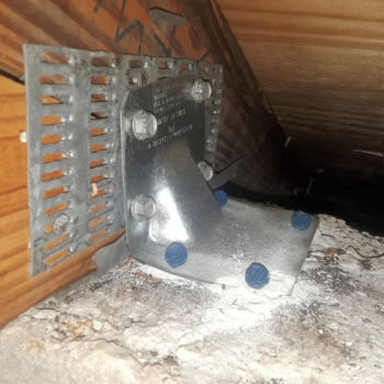 Roof Improvement With Roof to Wall Straps and Clips